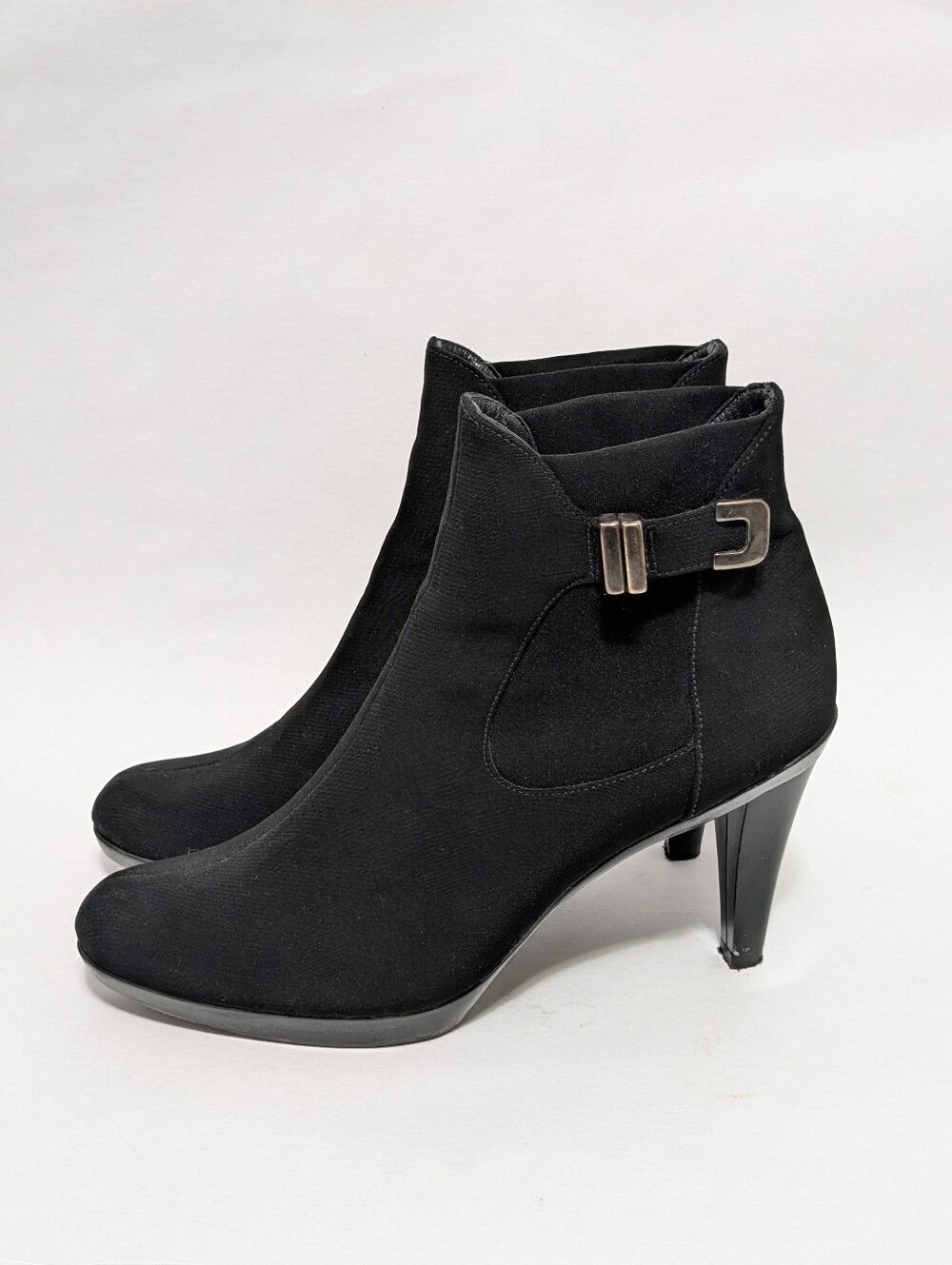 STUART WEITZMAN Black Gore-Tex Waterproof Fabric Heeled Boots Size 10